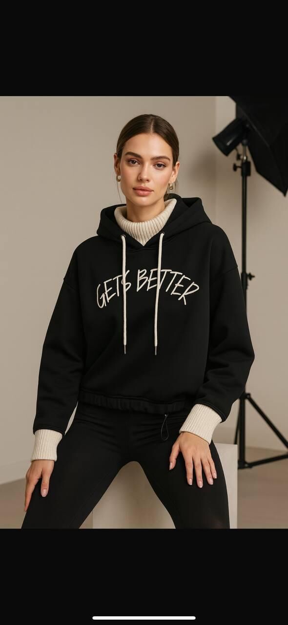 Glozmen Kapüşonlu Oversize Sweat