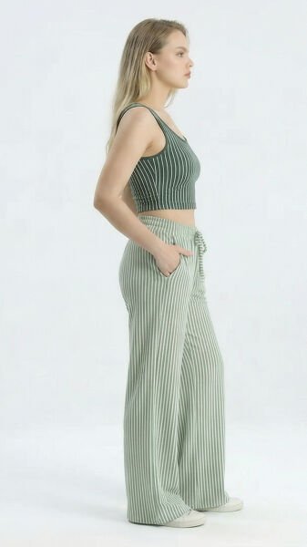 Glozmen Çizgili SU Yolu Pantolon