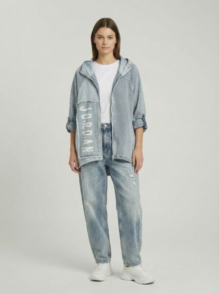 Glozmen Kapüşonlu Denim Ceket – Oversize, Şehir Stili